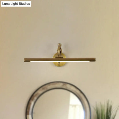 DecorBites™ Modern LED Wall Sconce with Brass/Black Finish, Mermaid Accent | Vanity Lighting, Metallic, 14"/18" W