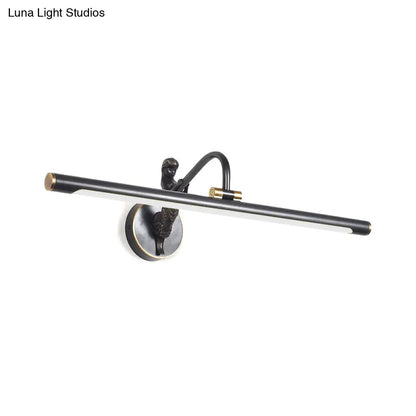 DecorBites™ Modern LED Wall Sconce with Brass/Black Finish, Mermaid Accent | Vanity Lighting, Metallic, 14"/18" W