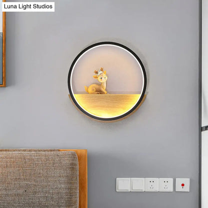 DecorBites™ Modern LED Wall Sconce with Decorative Deer for Living Room