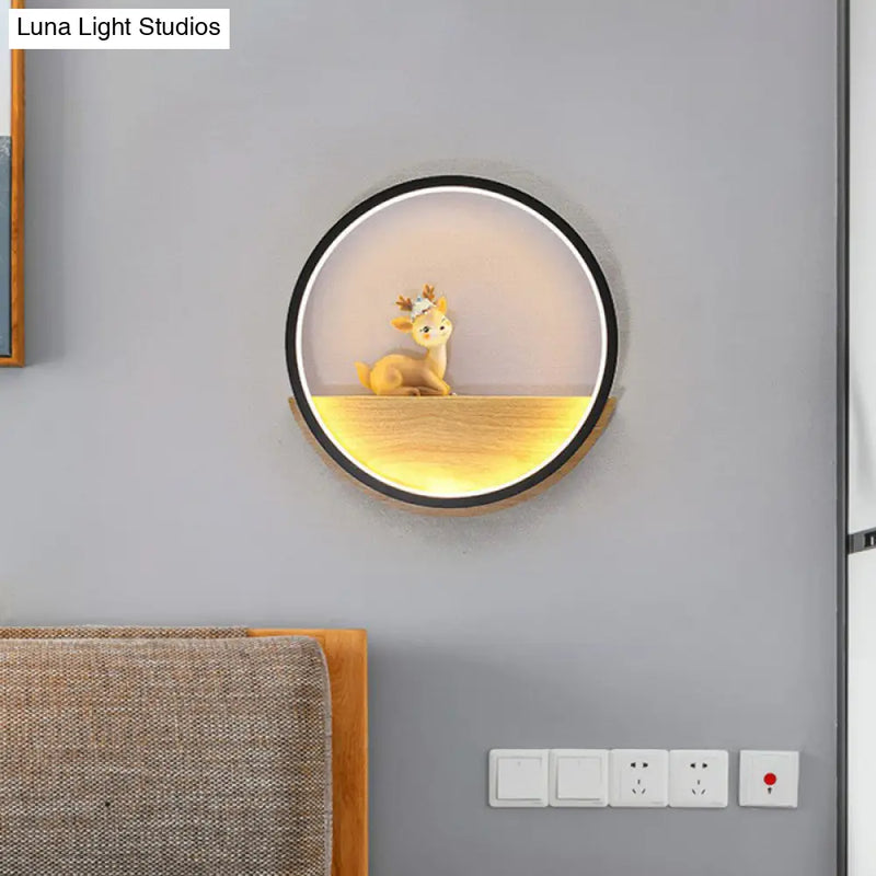DecorBites™ Modern LED Wall Sconce with Decorative Deer for Living Room