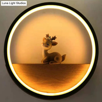 DecorBites™ Modern LED Wall Sconce with Decorative Deer for Living Room