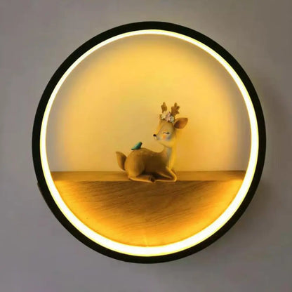 DecorBites™ Modern LED Wall Sconce with Decorative Deer for Living Room