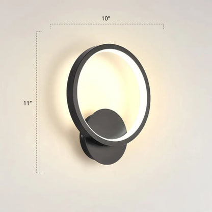 DecorBites™ Modern LED Wall Sconce with Nordic Geometric Design in Grey Metal