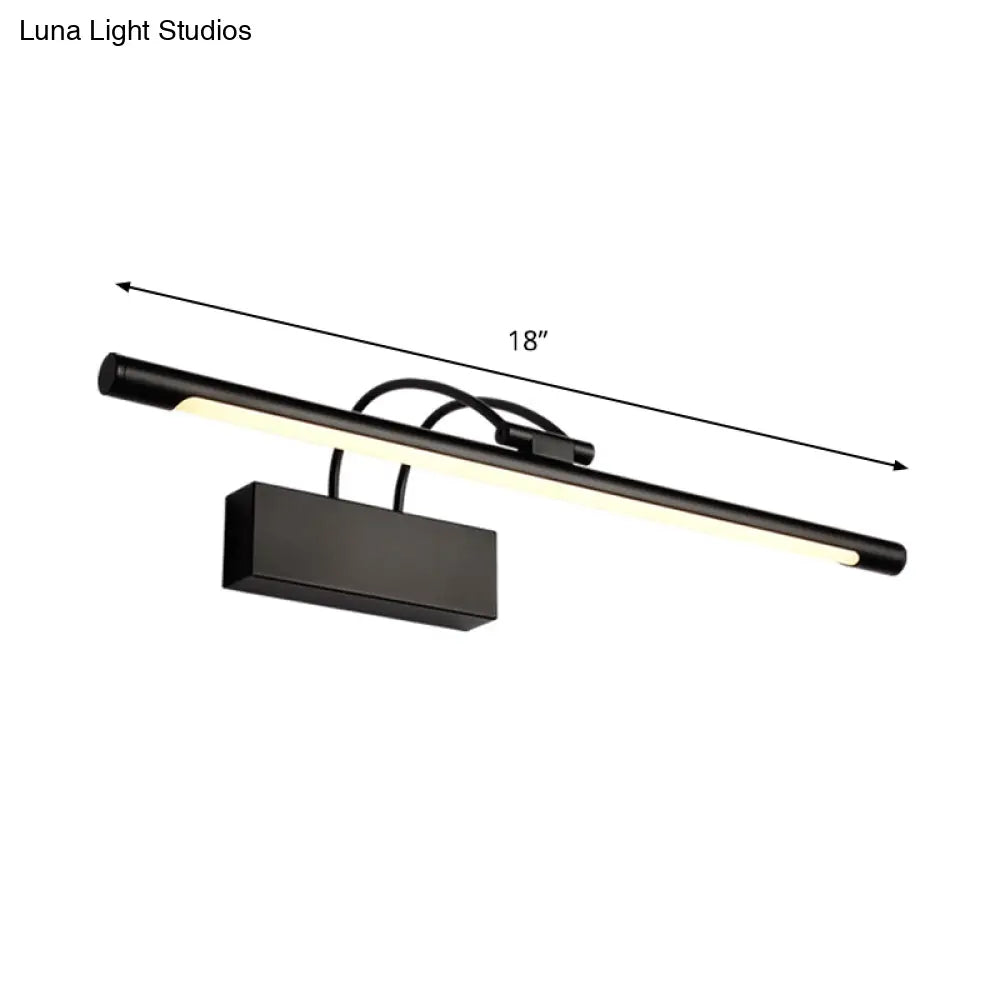 DecorBites™ Modern LED Wall Vanity Light Fixture with Metallic Shade - Black, Warm/White Light