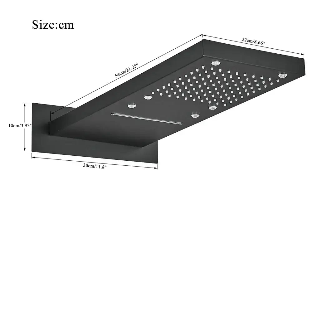 Modern led waterfall shower head bathroom faucet