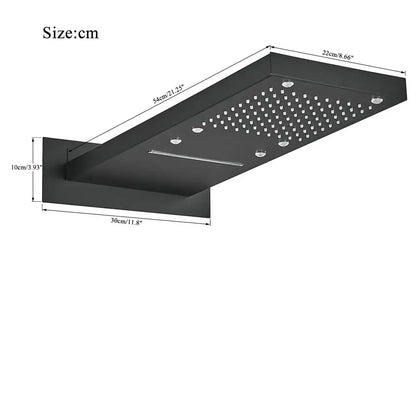 Modern led waterfall shower head bathroom faucet