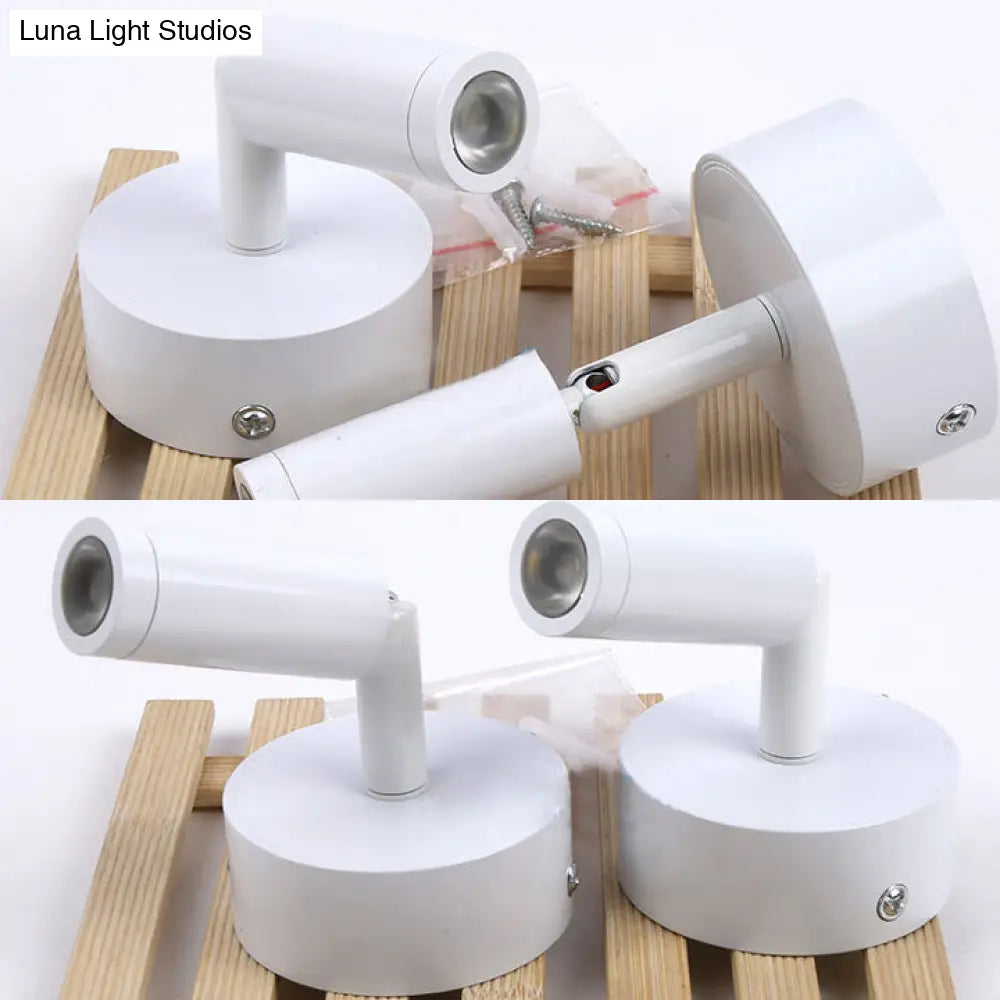 DecorBites™ Modern LED White Tube Wall Light - Switch, Metal Sconce Lighting in Warm/White Light