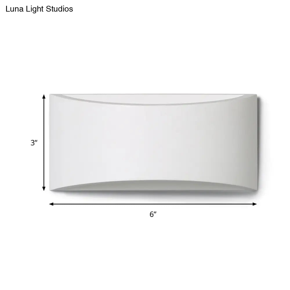DecorBites™ Modern LED White Wall Lamp with Warm/White Lighting - Metallic Rectangle Wall Washer Light