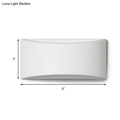 DecorBites™ Modern LED White Wall Lamp with Warm/White Lighting - Metallic Rectangle Wall Washer Light