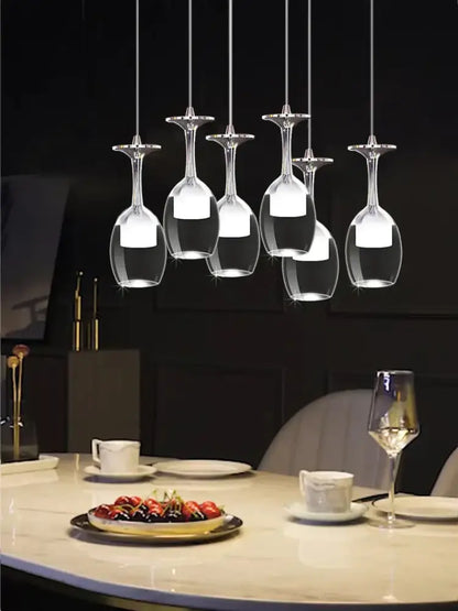 Modern led wine glass pendant lights – dining room chandelier