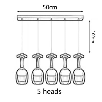 Modern led wine glass pendant lights – dining room chandelier