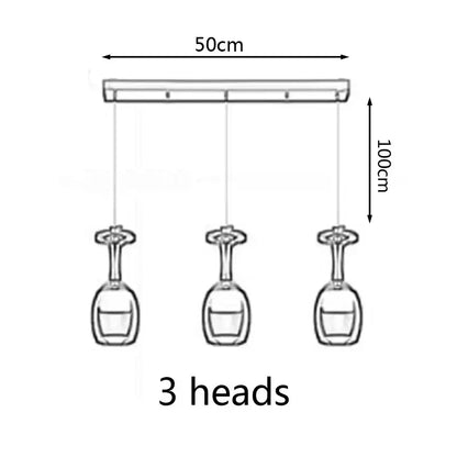 Modern led wine glass pendant lights – dining room chandelier