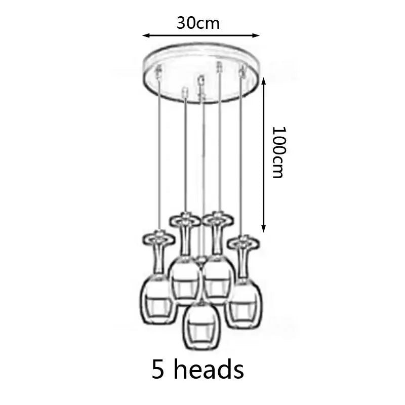 Modern led wine glass pendant lights – dining room chandelier