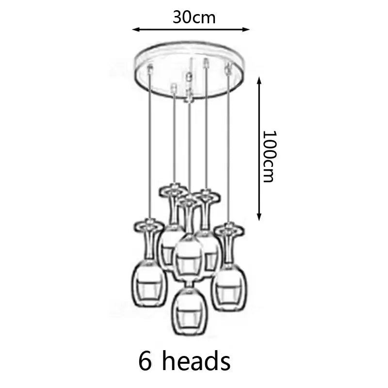 Modern led wine glass pendant lights – dining room chandelier