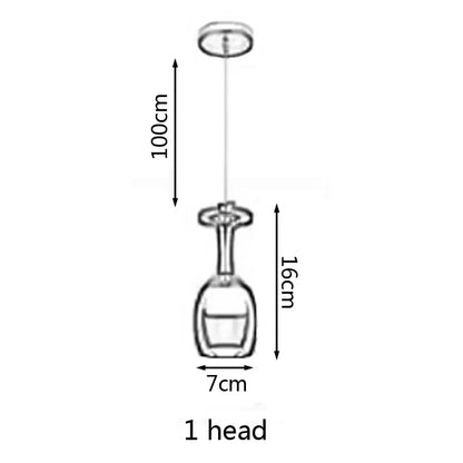 Modern led wine glass pendant lights – dining room chandelier