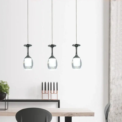Modern led wine glass pendant lights – dining room chandelier