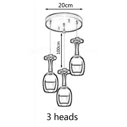 Modern led wine glass pendant lights – dining room chandelier