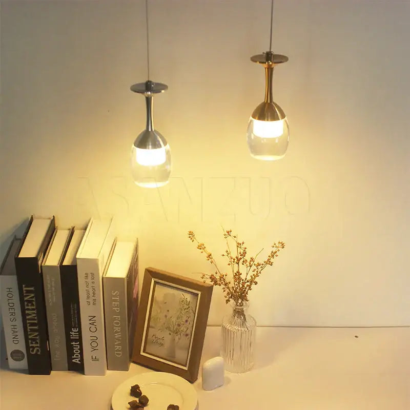 Modern led wine glass pendant lights – dining room chandelier