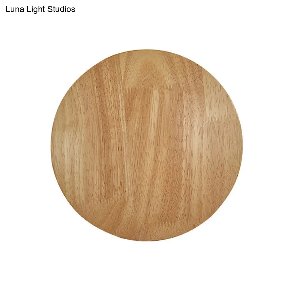 DecorBites™ Modern LED Wood Wall Sconce in Beige - Stylish Geometric Living Room Light Fixture