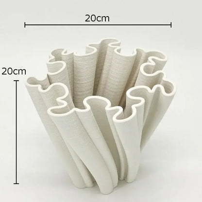 Modern light blue bud shape ceramic vase living room coral decor