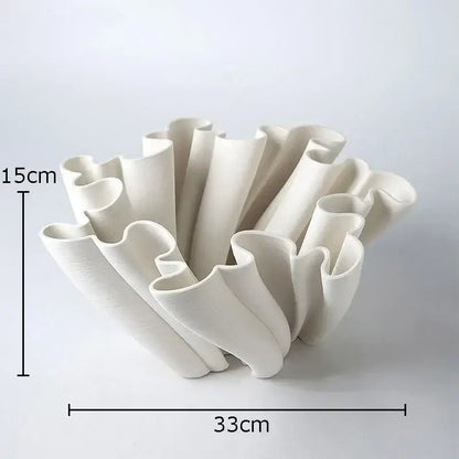 Modern light blue bud shape ceramic vase living room coral decor