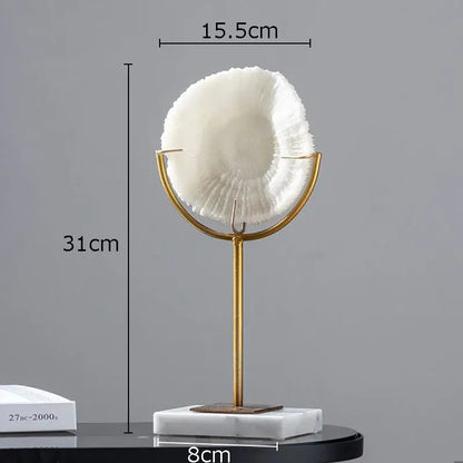 Modern light blue coral resin statue living room decoration