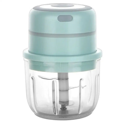 Modern light blue electric food chopper kitchen garlic masher