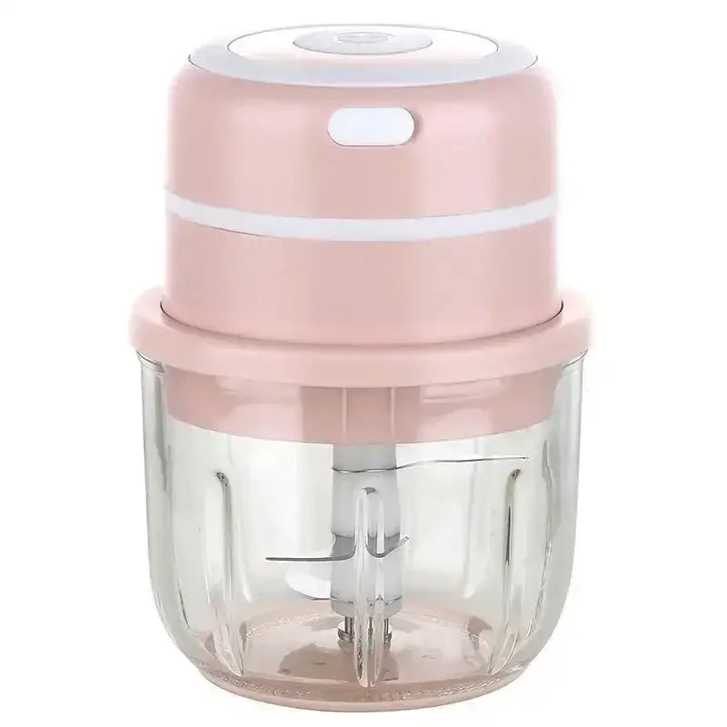 Modern light blue electric food chopper kitchen garlic masher