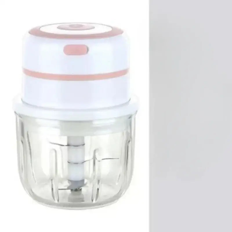 Modern light blue electric food chopper kitchen garlic masher