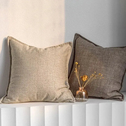 Modern light coffee patchwork pillow covers living room decor