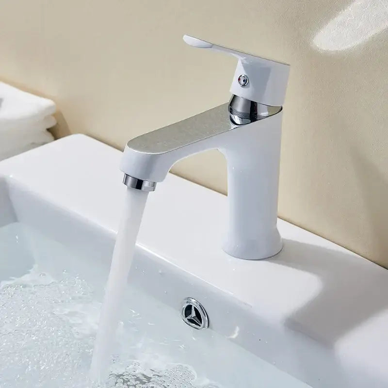 Modern lime green & chrome basin brass faucet bathroom mixer tap