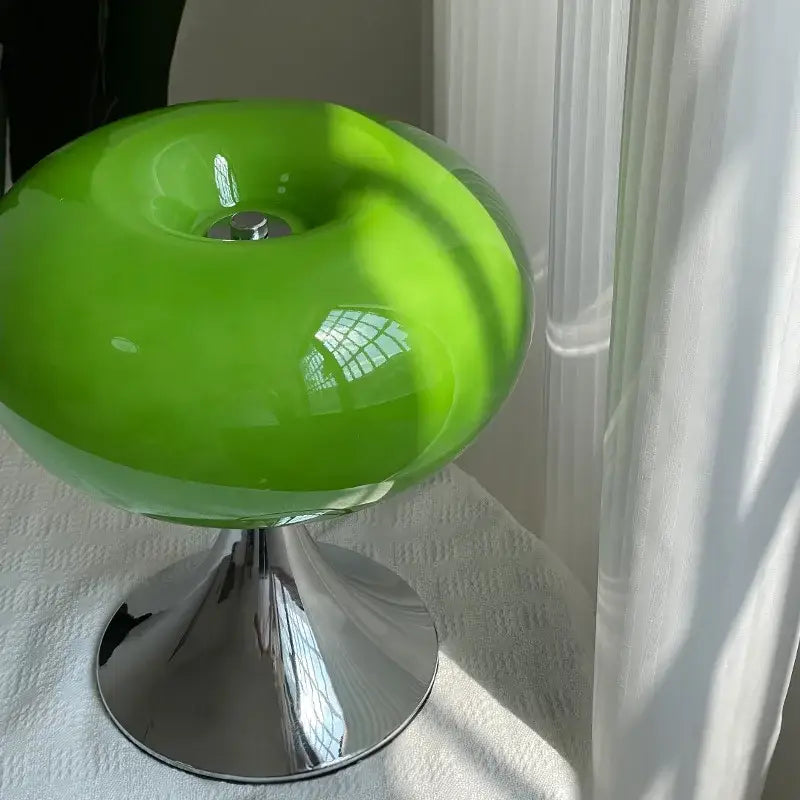 Modern lime green resin stool glass desk chair office base