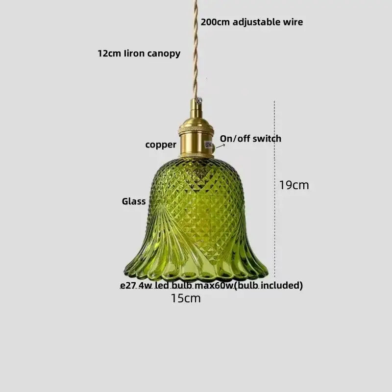 Modern lime & teal bubble glass ball pendant light – living room