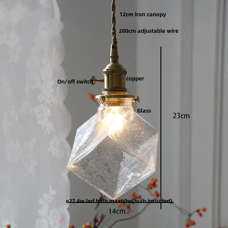 Modern lime & teal bubble glass ball pendant light – living room