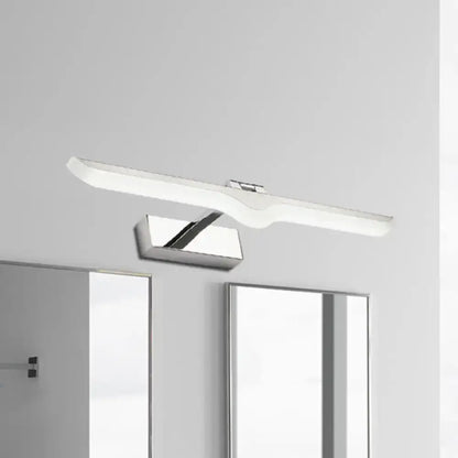 Modern linear acrylic nickel finish wall sconce – bathroom light