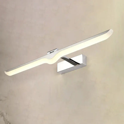 Modern linear acrylic nickel finish wall sconce – bathroom light