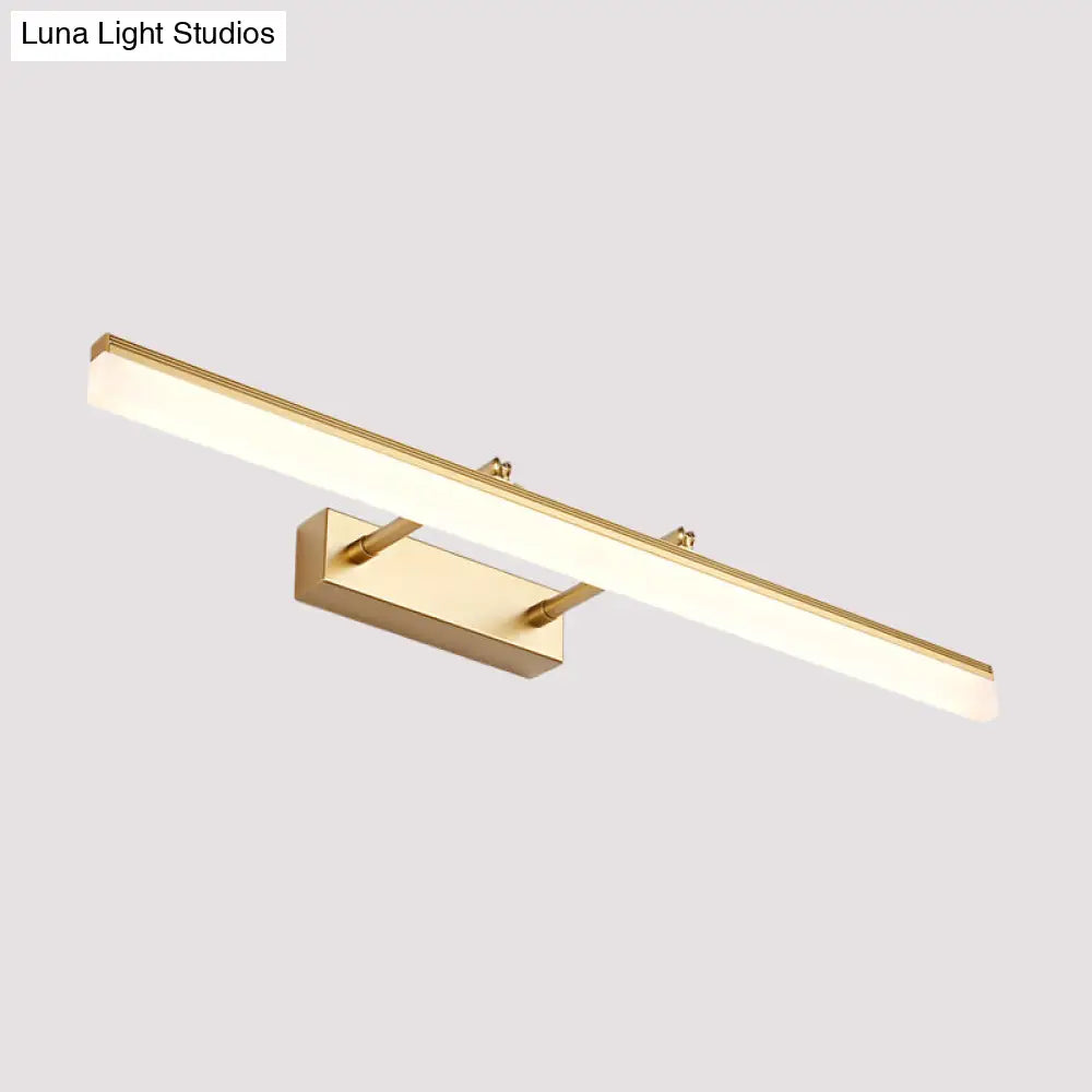 DecorBites™ Modern Linear Acrylic Vanity Lamp: 16"/19.5" LED Gold Wall Lighting Fixture