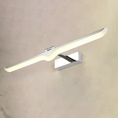 DecorBites™ Modern Linear Acrylic Vanity Light Fixture - LED Nickel Finish Wall Sconce Lamp in Warm/White Light (16.5"/20.5" W)