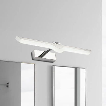 DecorBites™ Modern Linear Acrylic Vanity Light Fixture - LED Nickel Finish Wall Sconce Lamp in Warm/White Light (16.5"/20.5" W)