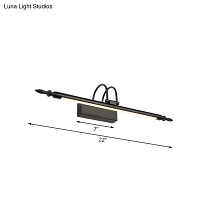 DecorBites™ Modern Linear LED Vanity Lighting for Bathroom - Metallic Finish, 22"/26" Wide, Black/White, Warm Light