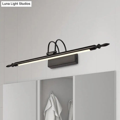 DecorBites™ Modern Linear LED Vanity Lighting for Bathroom - Metallic Finish, 22"/26" Wide, Black/White, Warm Light