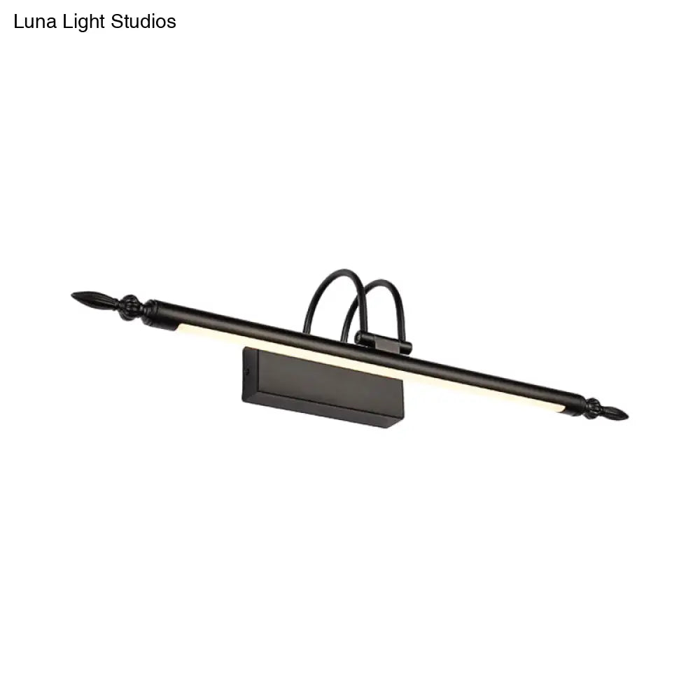 DecorBites™ Modern Linear LED Vanity Lighting for Bathroom - Metallic Finish, 22"/26" Wide, Black/White, Warm Light