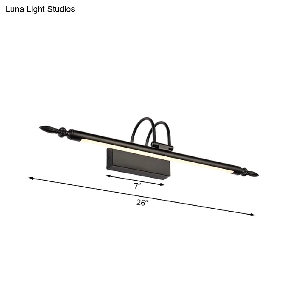 DecorBites™ Modern Linear LED Vanity Lighting for Bathroom - Metallic Finish, 22"/26" Wide, Black/White, Warm Light