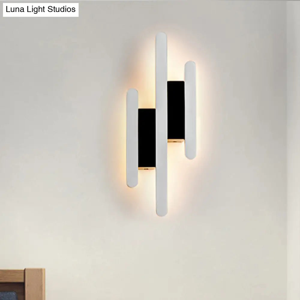 DecorBites™ Modern Linear LED Wall Sconce in Acrylic White - Wall Mounted Bedside Light in Warm/White Light, 12.5"/16.5"/20.5" H