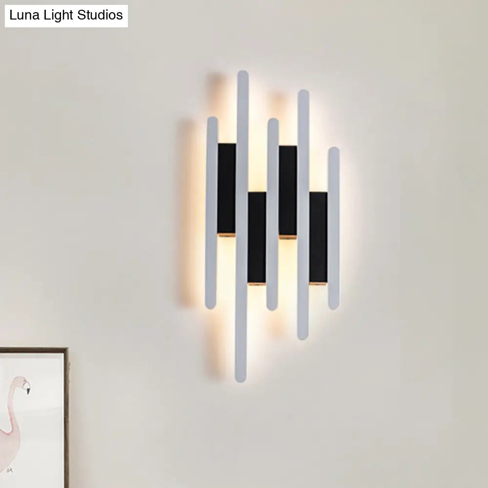 DecorBites™ Modern Linear LED Wall Sconce in Acrylic White - Wall Mounted Bedside Light in Warm/White Light, 12.5"/16.5"/20.5" H