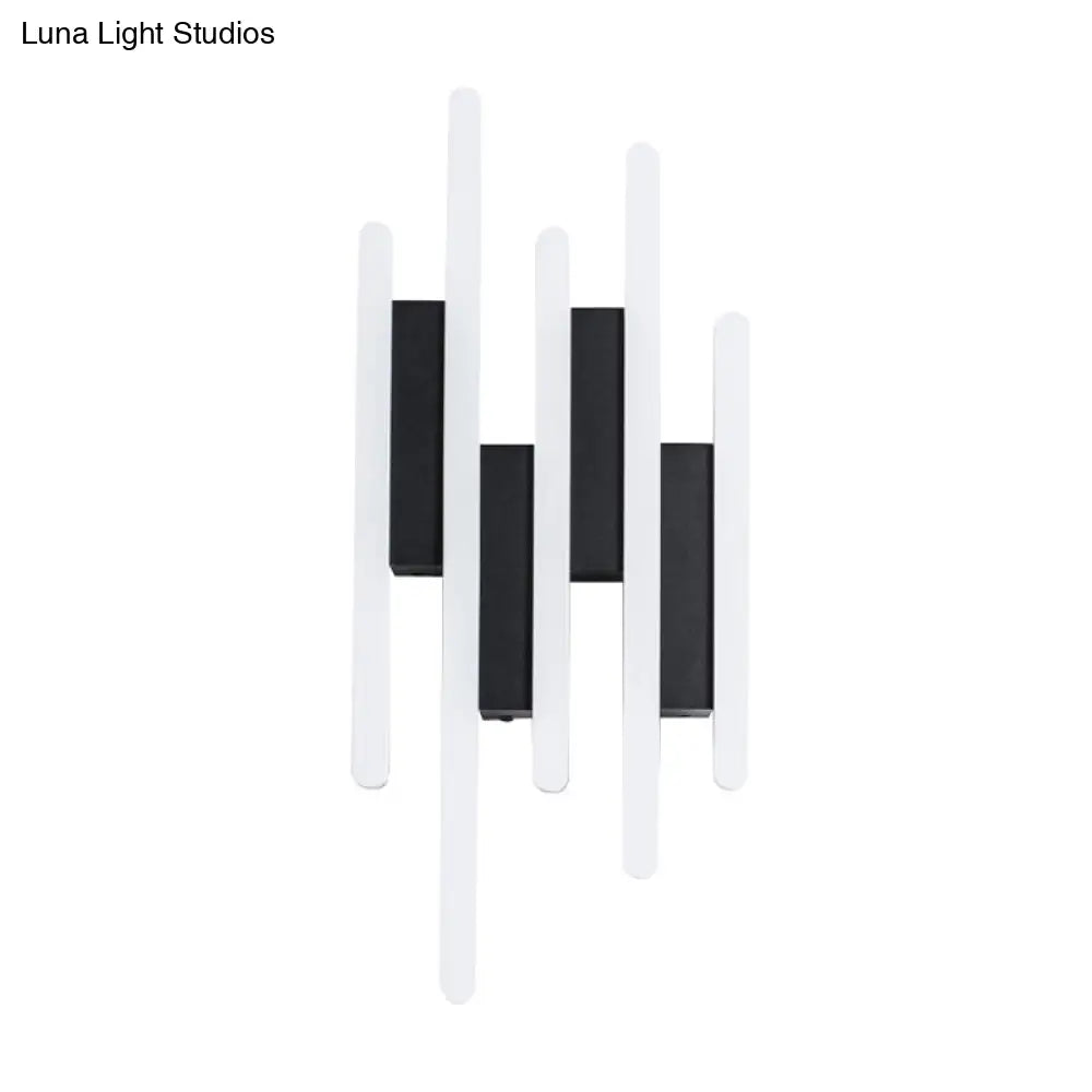 DecorBites™ Modern Linear LED Wall Sconce in Acrylic White - Wall Mounted Bedside Light in Warm/White Light, 12.5"/16.5"/20.5" H