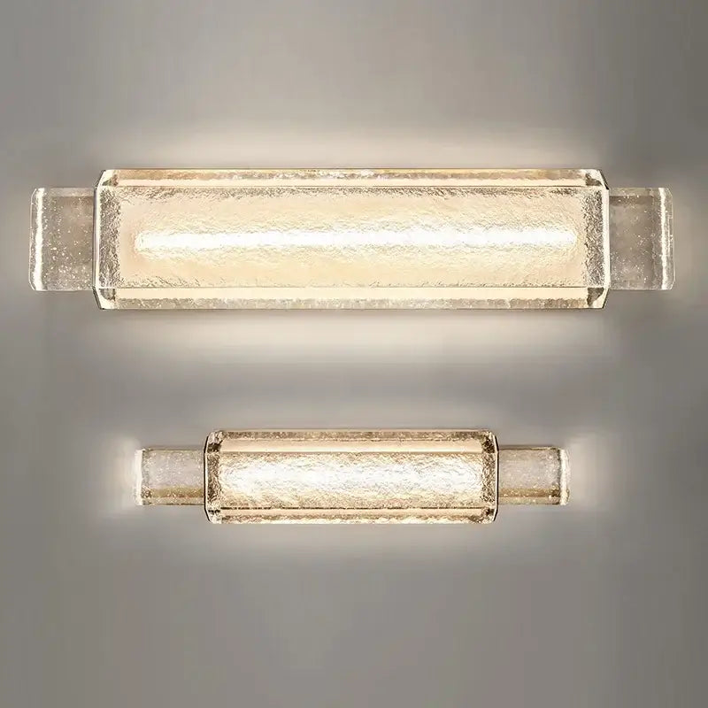 Modern luxe gold crystal glass wall lamp bedroom sconce set