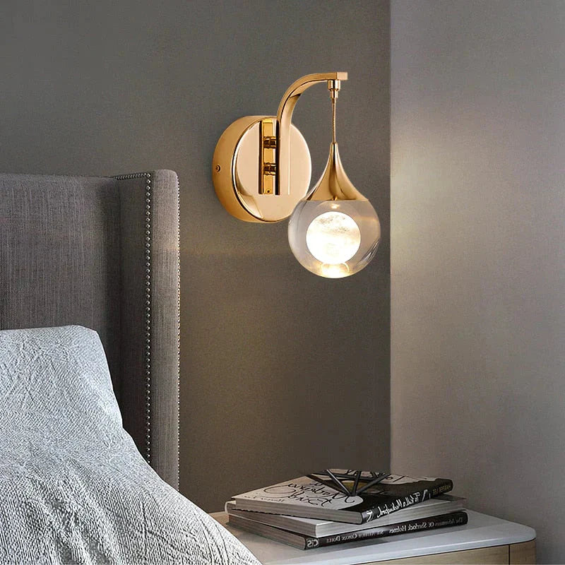 DecorBites™ Modern Luxurious Crystal Led Wall Lamp Sconce for Bedroom