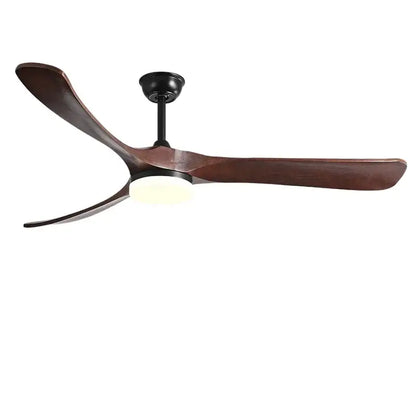 Modern luxury black and dark brown wooden ceiling fan living room