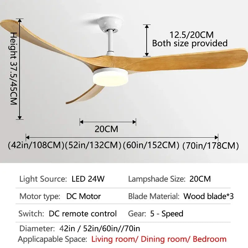 Modern luxury black and dark brown wooden ceiling fan living room